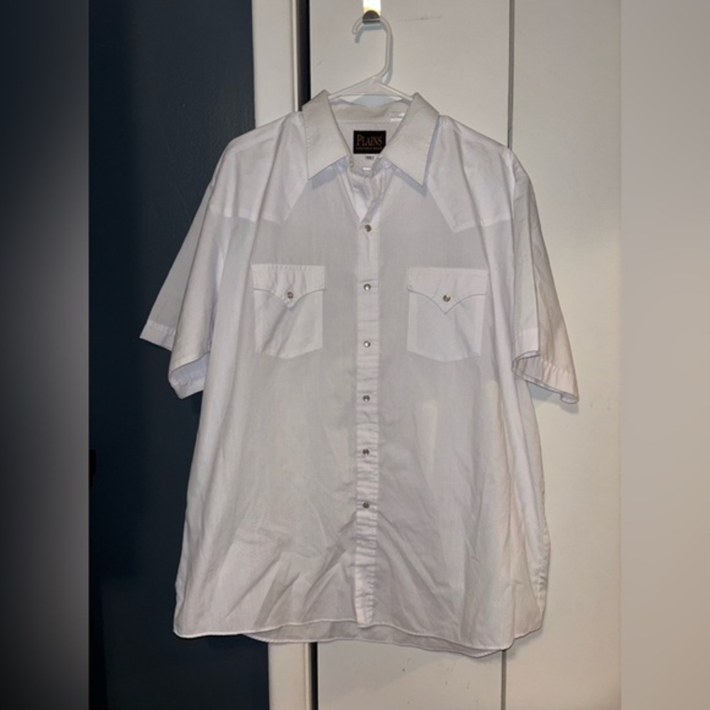 Vintage PLAINS western wear pearl snap button up shirt